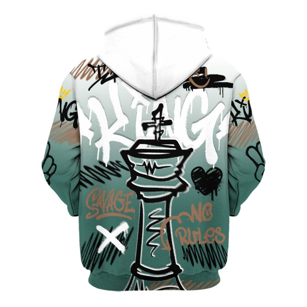 Hoodie To Match Low OG Oxidized Green 1s - Street King Chess Streetwear All Over Print