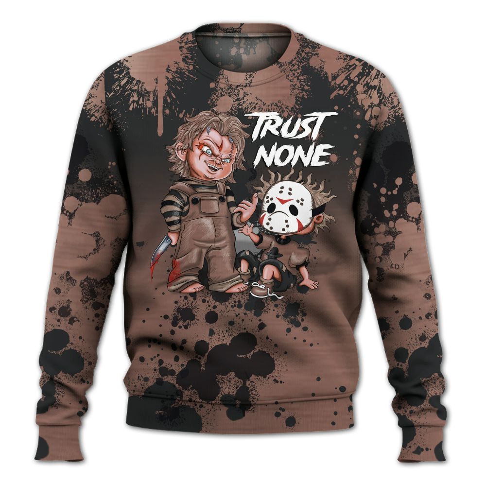 Sweatshirt To Match KD 4 Christmas - Trust No One Scary All Over Print
