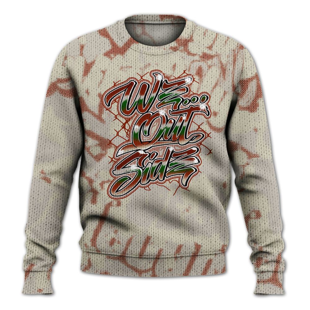 Knitted Sweater To Match El Grito 5s - We OutSider Graphic Street