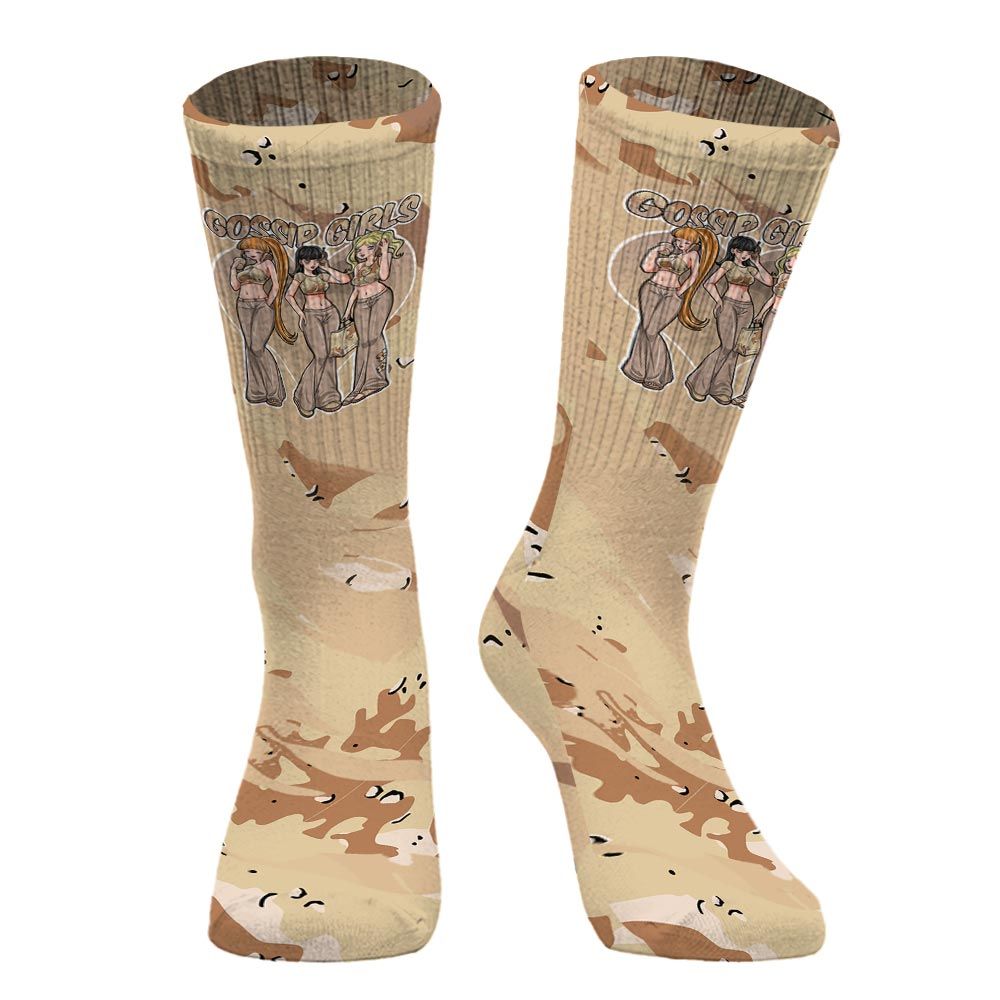 Sock To Match Desert Camo 3s - Gossip'Girls Colored