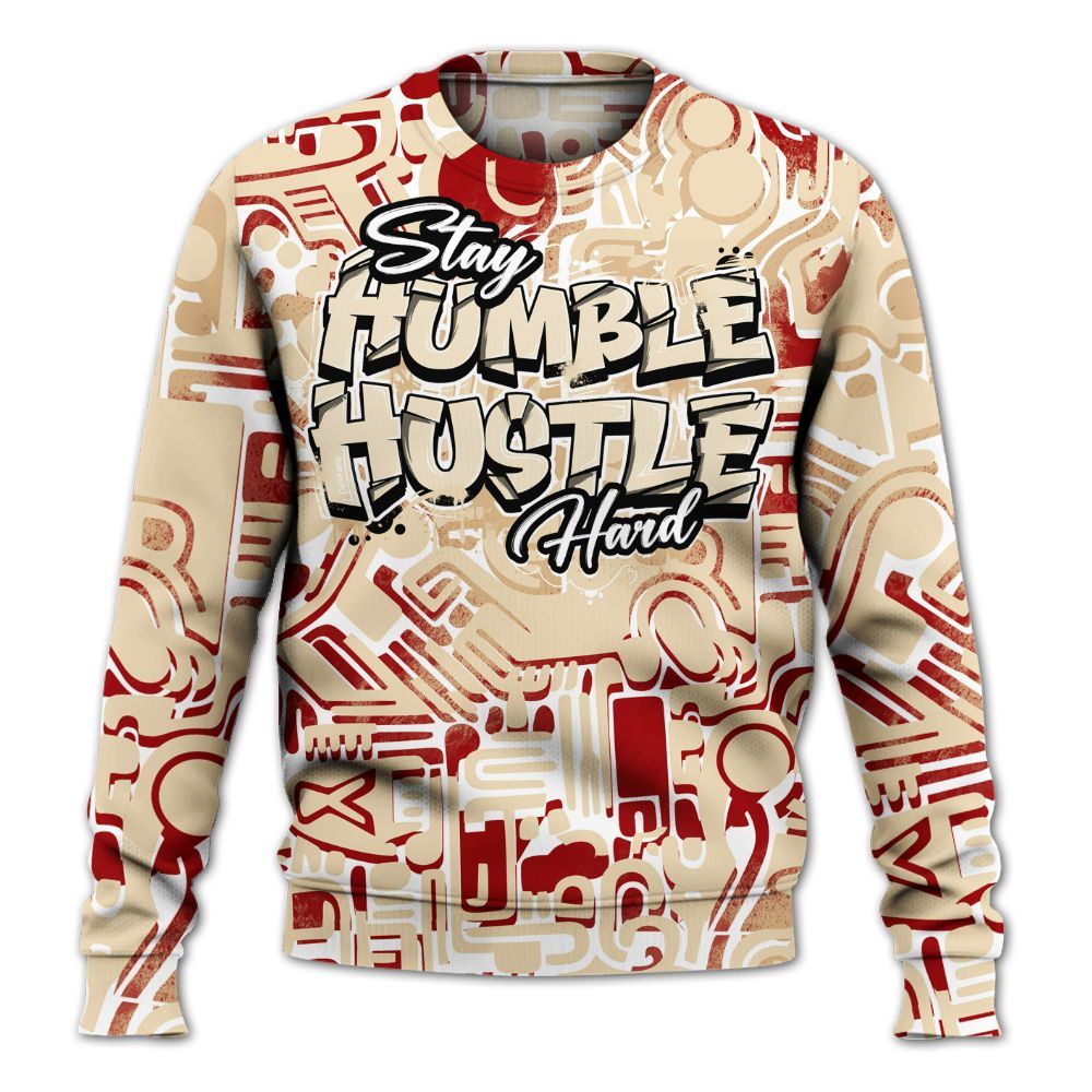Sweatshirt To Match Dunk Low Strawberry Waffle - Humble Hustle Retro All Over Print