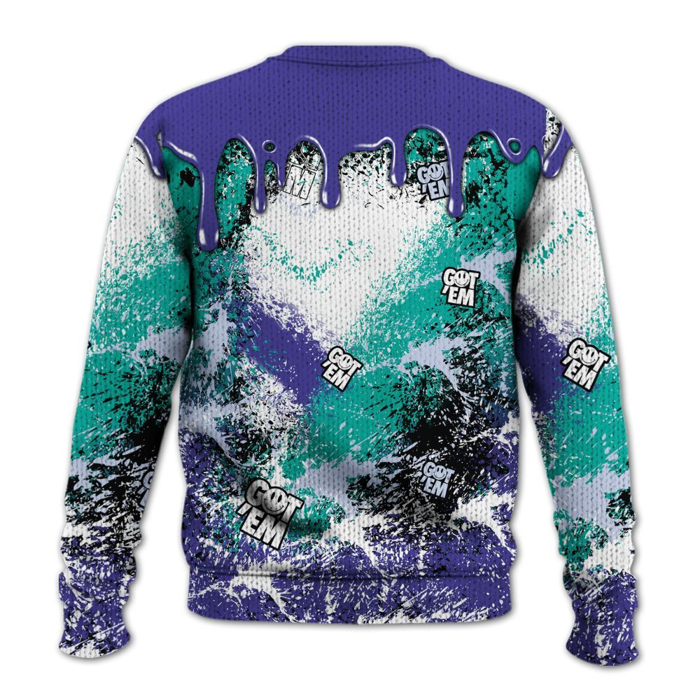 Sweater To Match Retro Grape 5s - Dripping 23 Drip Graphic