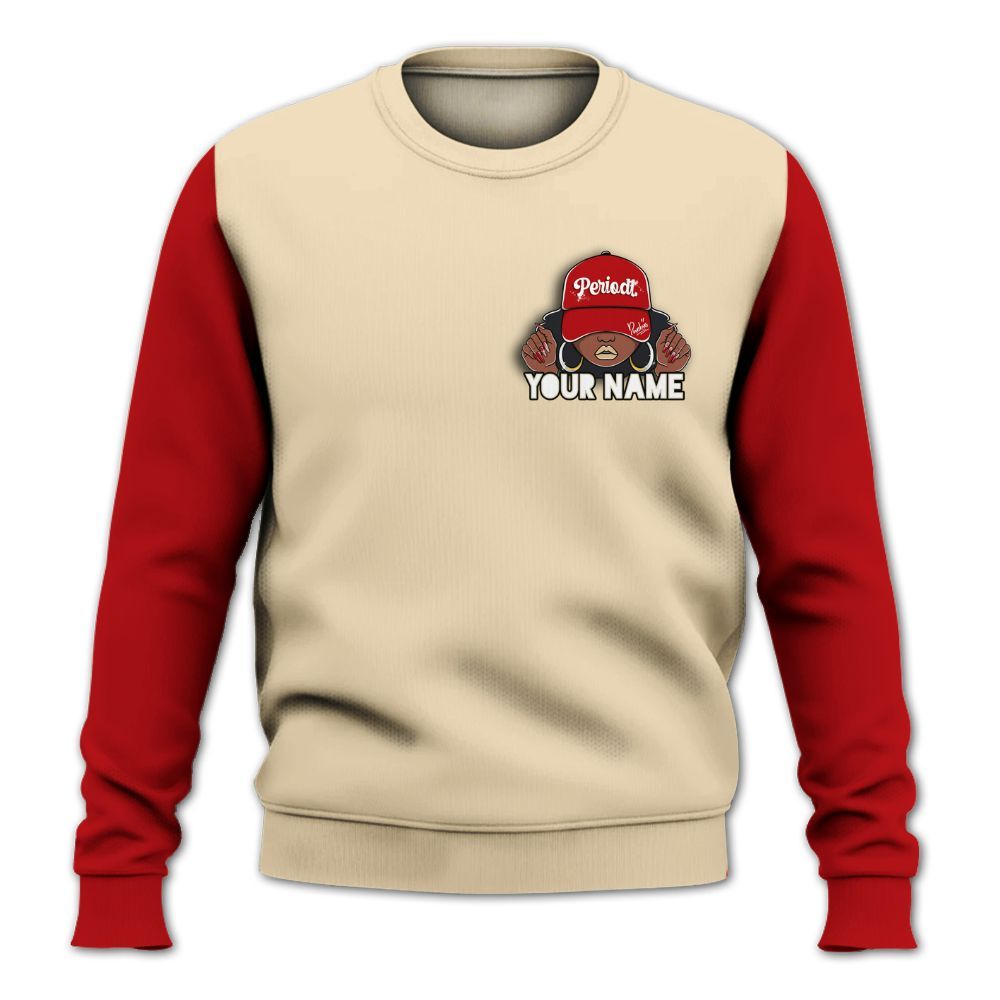 Sweatshirt To Match Dunk Low Strawberry Waffle - Custom Name Black Girl All Over Print