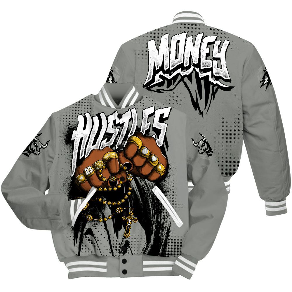 Varsity Jacket To Match Paris Olympics 4s - Hustle Make Money All Over Print