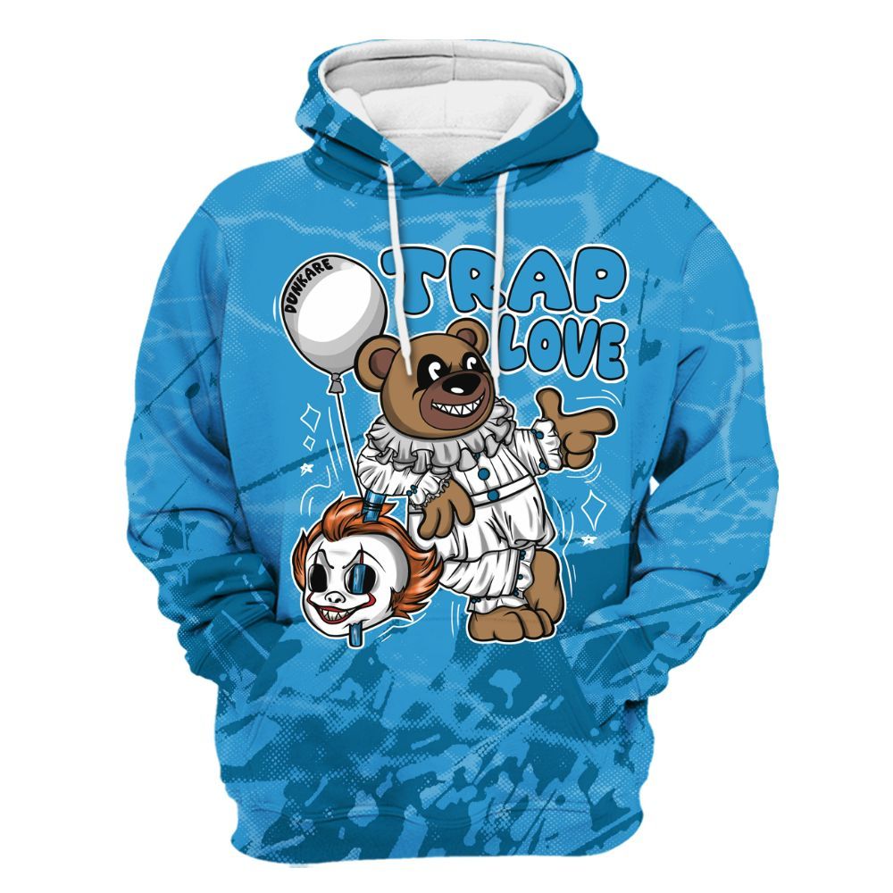 Hoodie To Match Powder Blue 9s - Trap Loves Bear Profound All Over Print