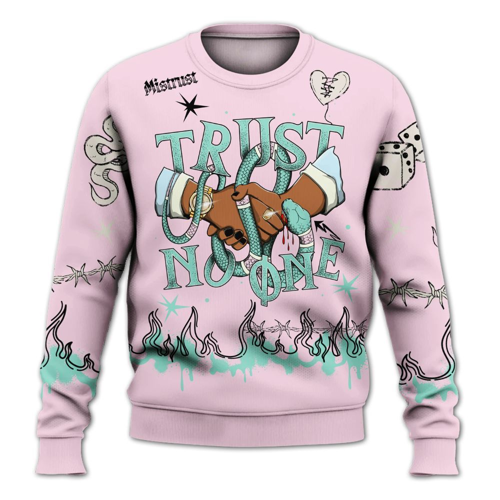 Sweatshirt To Match Retro Easter 5s - Trust No One Snake-Bite Doodle Crayon All Over Print