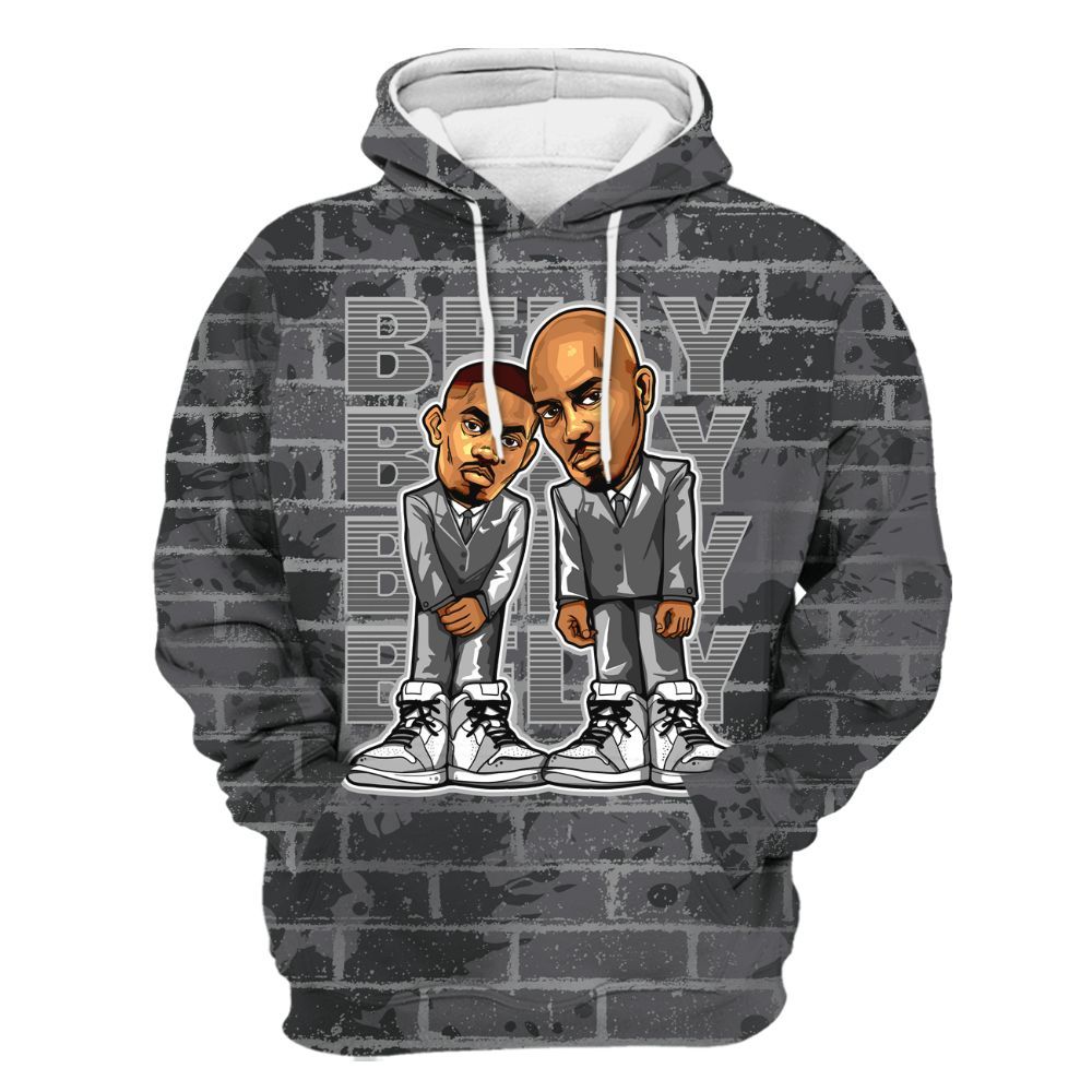 Hoodie To Match White Thunder 4s - Belly Sneakers Graphic Halloween All Over Print