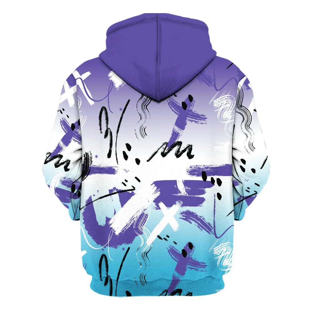 Hoodie To Match Retro Aqua 6s - Money Hustle Grind Pray All Over Print