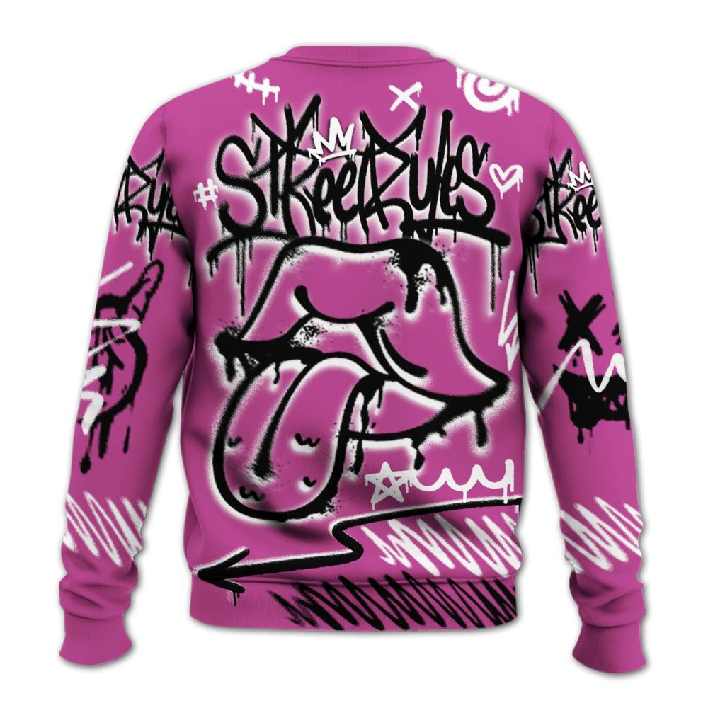 Sweatshirt To Match Dunk Low Active Fuchsia - Break Rules Streetwear All Over Print