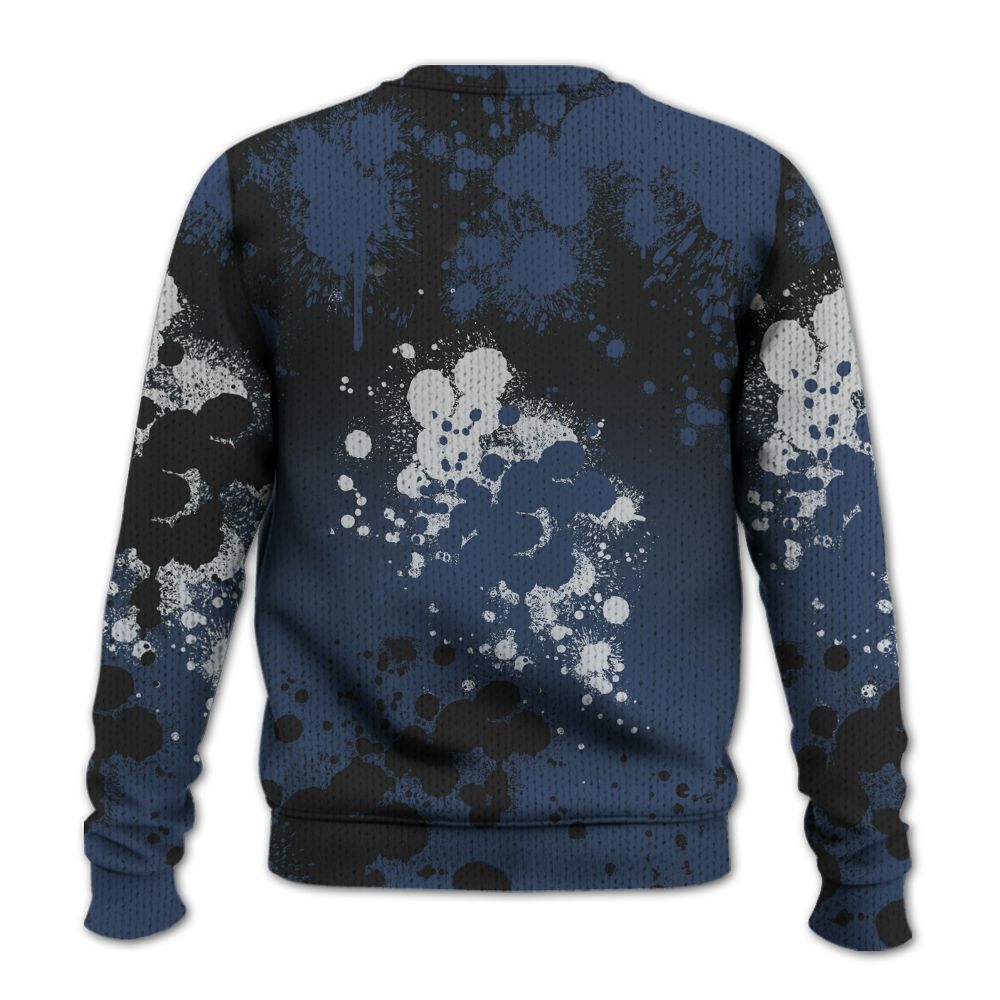 Knitted Sweater To Match Diffused Blue 3s - Trust No One Scary