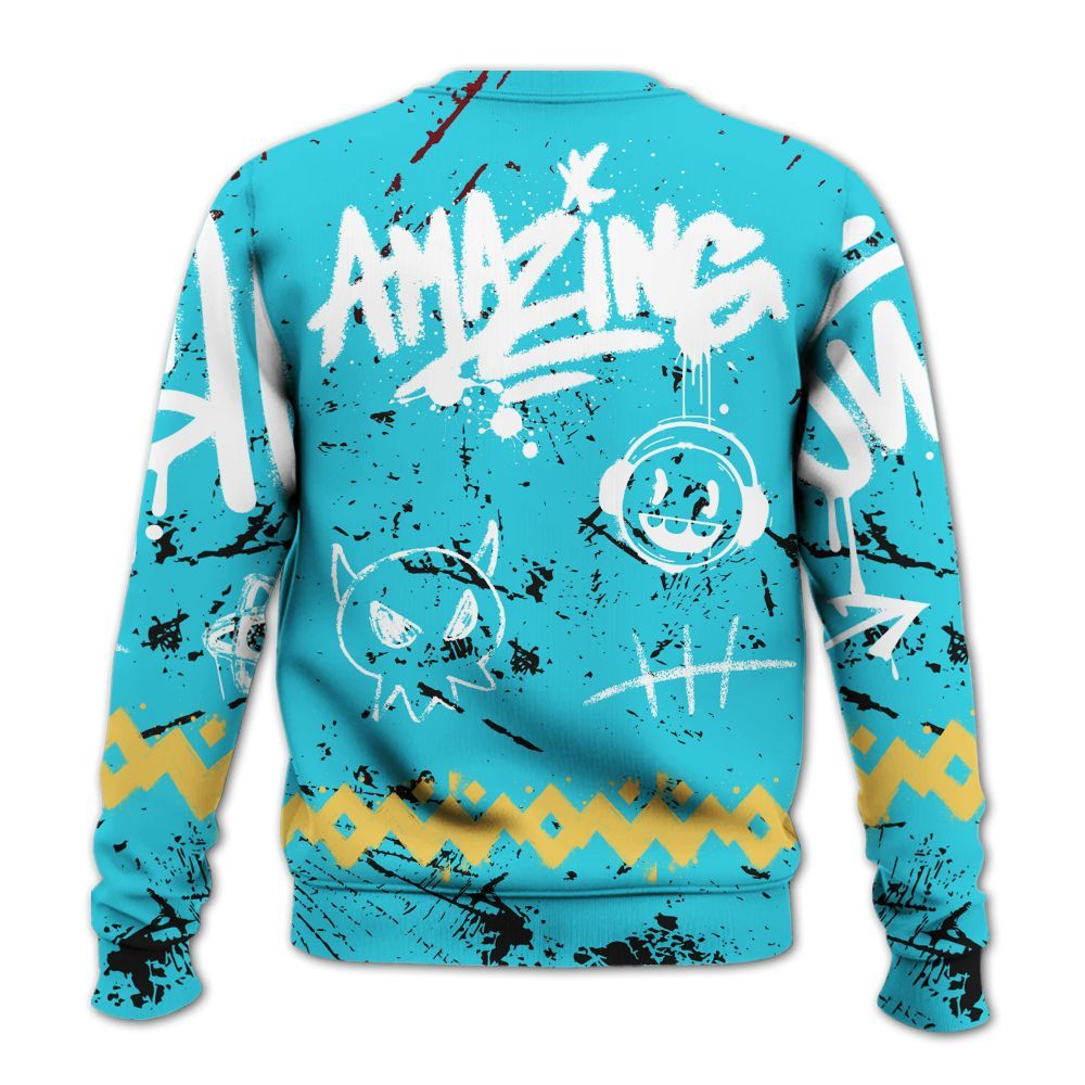 Sweatshirt To Match Retro Gamma Blue 11s - Friday Sneaker Crayon All Over Print