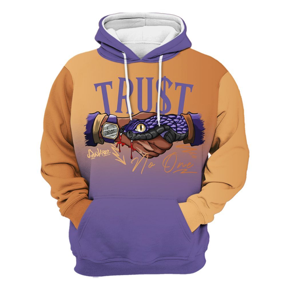 Hoodie To Match Book Sunset 1s - Snake Trust No One Drip All Over Print