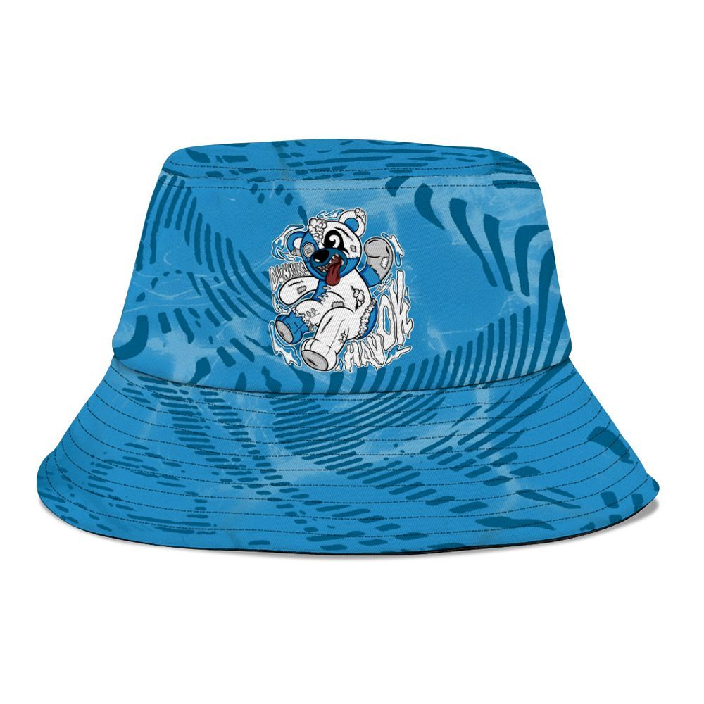 Bucket Hat To Match Powder Blue 9s - Havok Bear Graphic