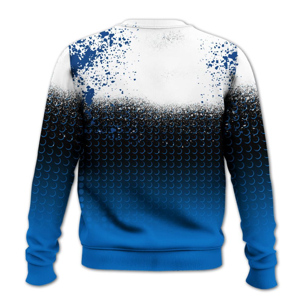 Sweatshirt To Match Blueberry 12s - Halftone Time Is Money All Over Print