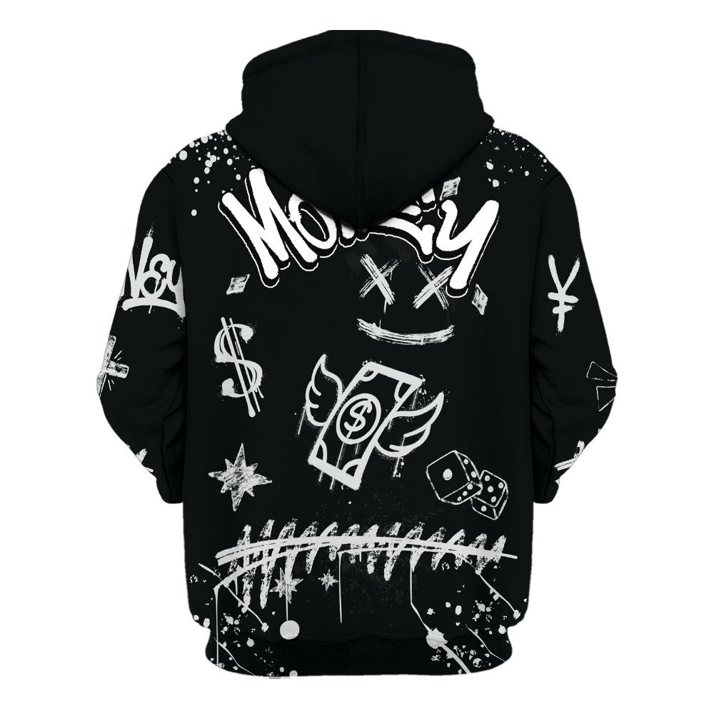 Hoodie To Match Mid Space Jam 1s - Everybody Paid In Full Crayon All Over Print