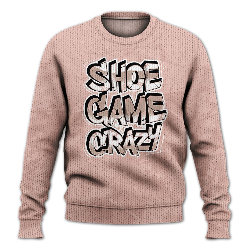 Knitted Sweater To Match Dunk Low Pink Velvet - Shoe Game Crazy Graphic