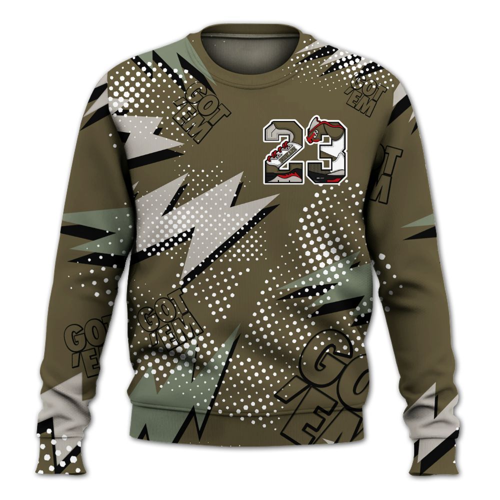 Sweatshirt To Match Dunk Low Year Of The Snake - Custom Name Number 23 5s All Over Print