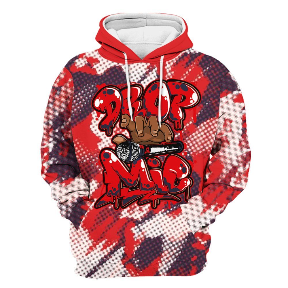 Hoodie To Match Low OG Howard Bison 1s - Drop Mic Abstract All Over Print