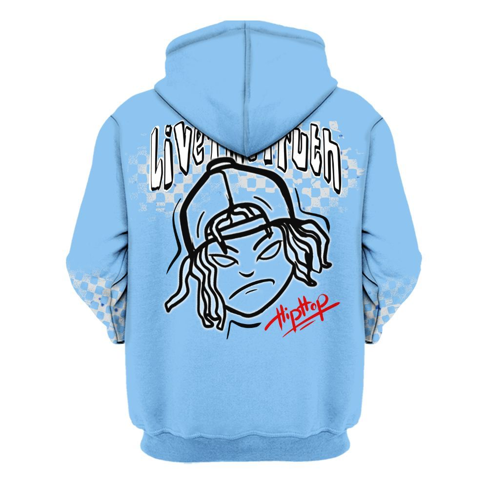 Hoodie To Match University Blue 5s - Feel Life Street Style All Over Print