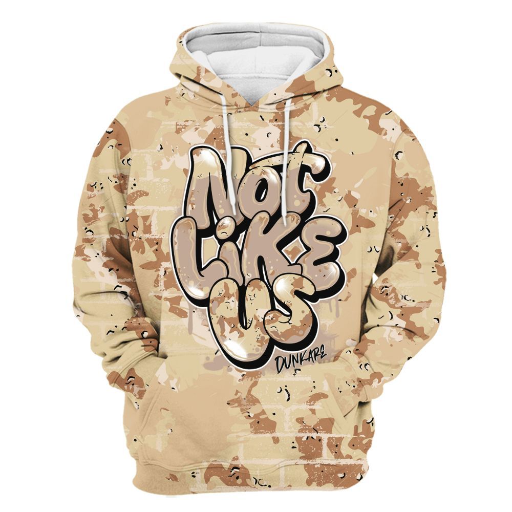 Hoodie To Match Desert Camo 3s - None Like Us Graphic Brick Art All Over Print