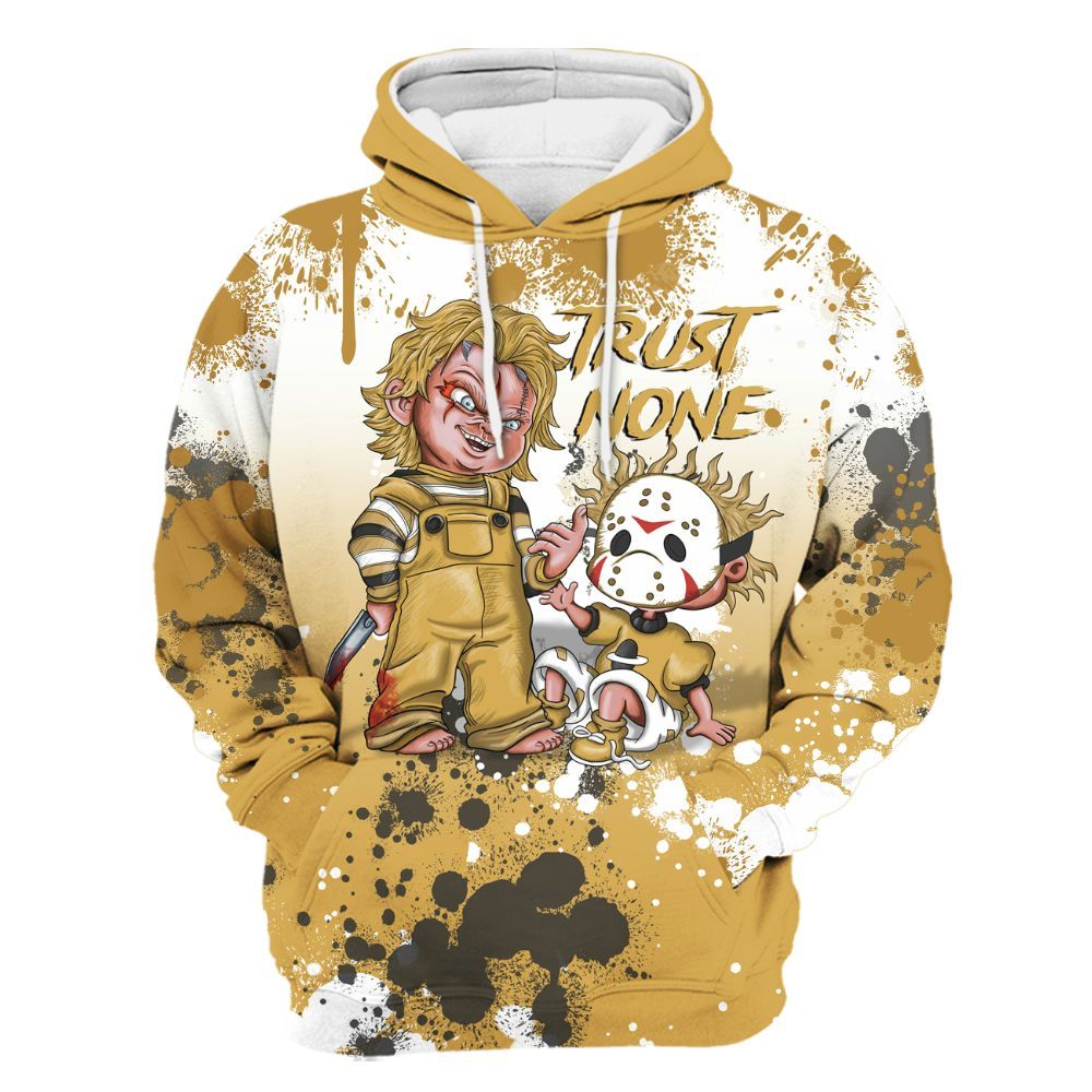 Hoodie To Match Retro Light Ginger 14s - Trust No One Scary All Over Print