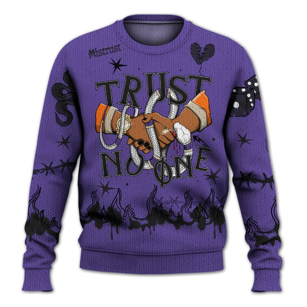 Knitted Sweater To Match Air Max Waffle SP Voltage Purple - Trust No One Snake-Bite Doodle Crayon