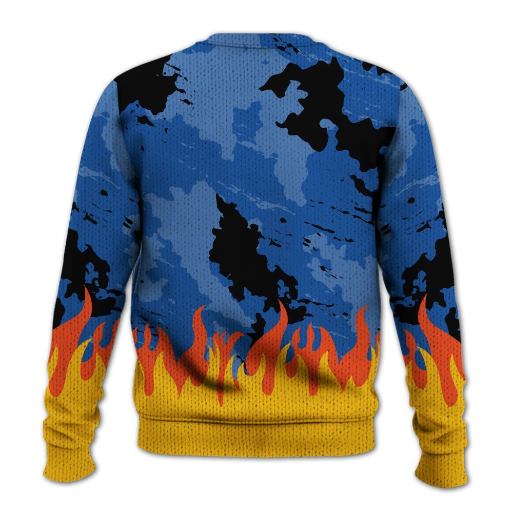 Knitted Sweater To Match Low Space Royal 11s - Blooms Whisper Retro