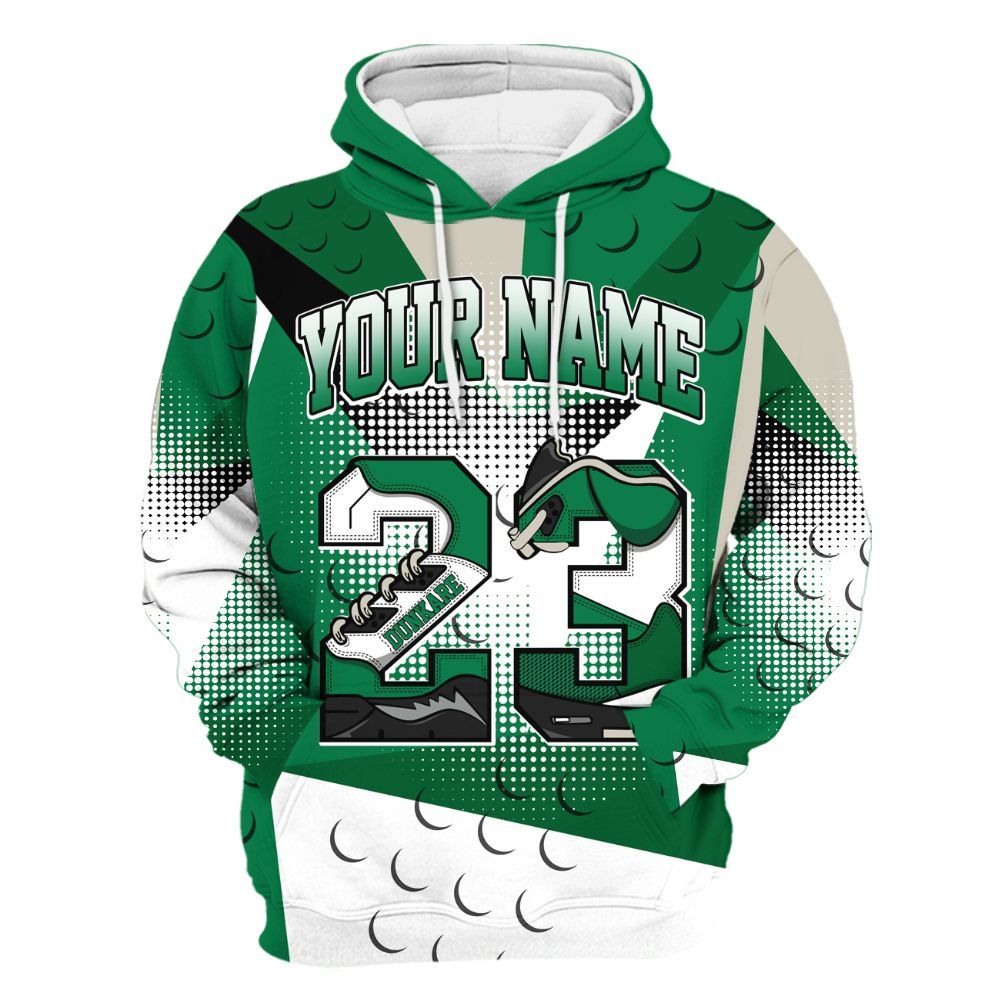 Hoodie To Match Lucky Green 2s - Poly Custom Name Number 23 5s All Over Print