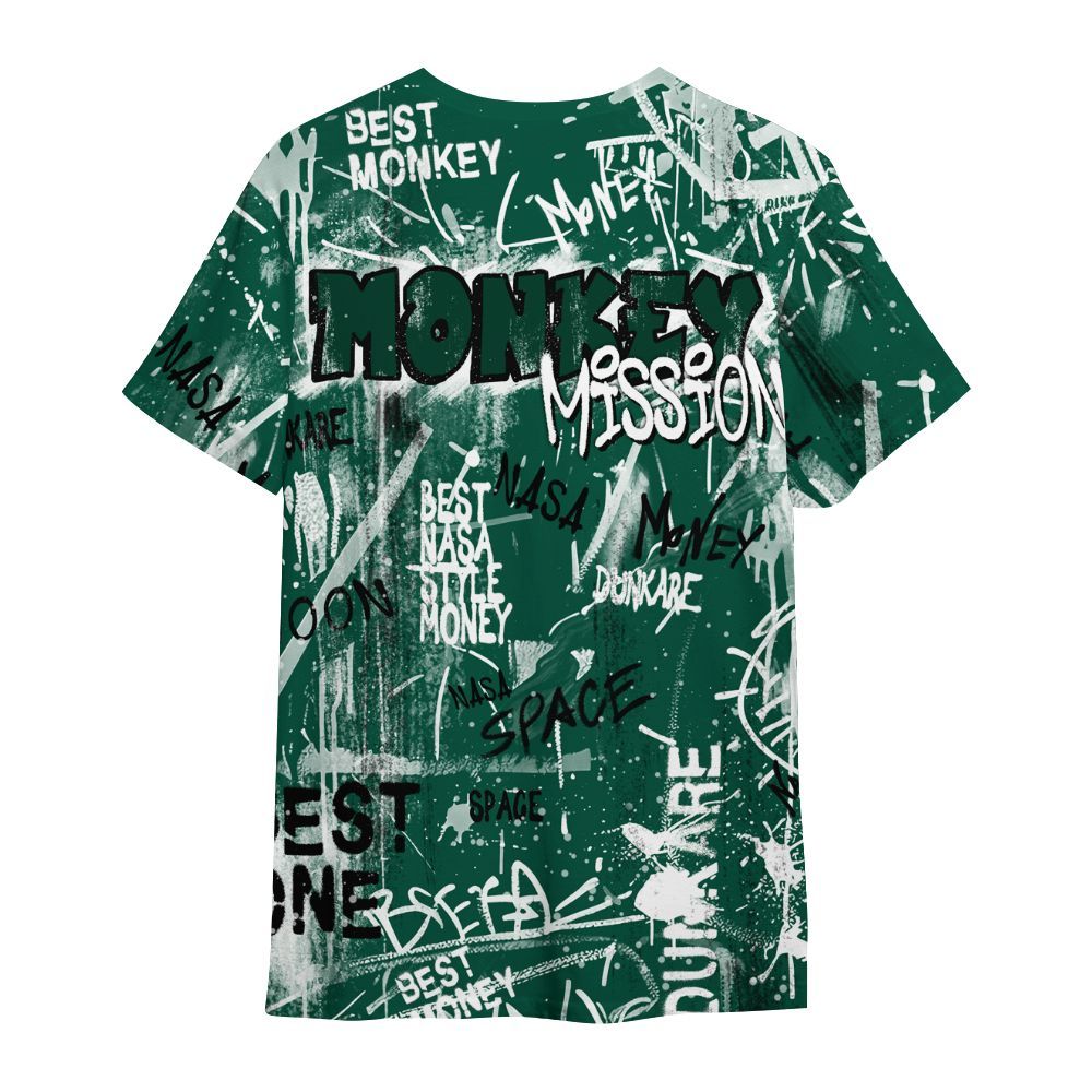 Shirt To Match Oxidized Green 4s - Monkey Misson Space All Over Print