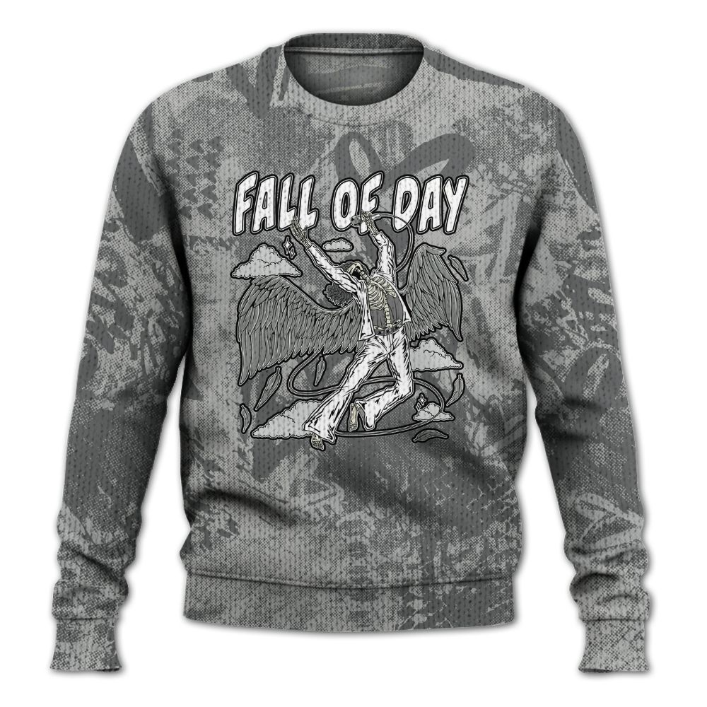 Knitted Sweater To Match Retro Wet Cement 4s - Fall Of Days Skeleton Heart