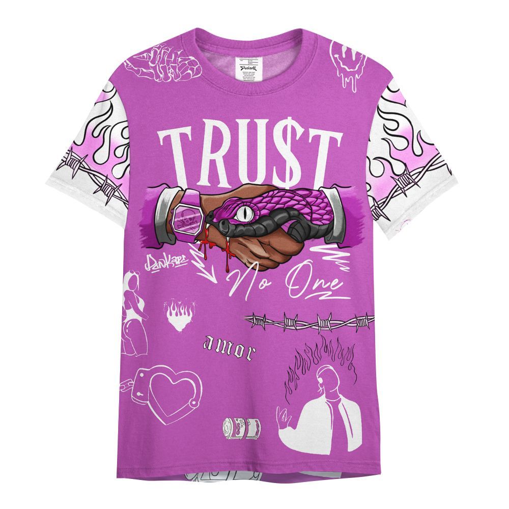 Shirt To Match Hyper Violet 4s - Snake Trust No One All Over Print