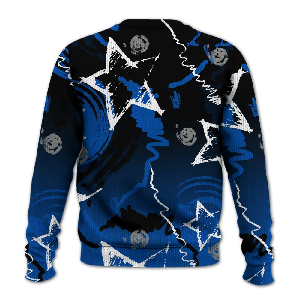 Knitted Sweater To Match Racer Blue 5s - Grind Shine Later Drip