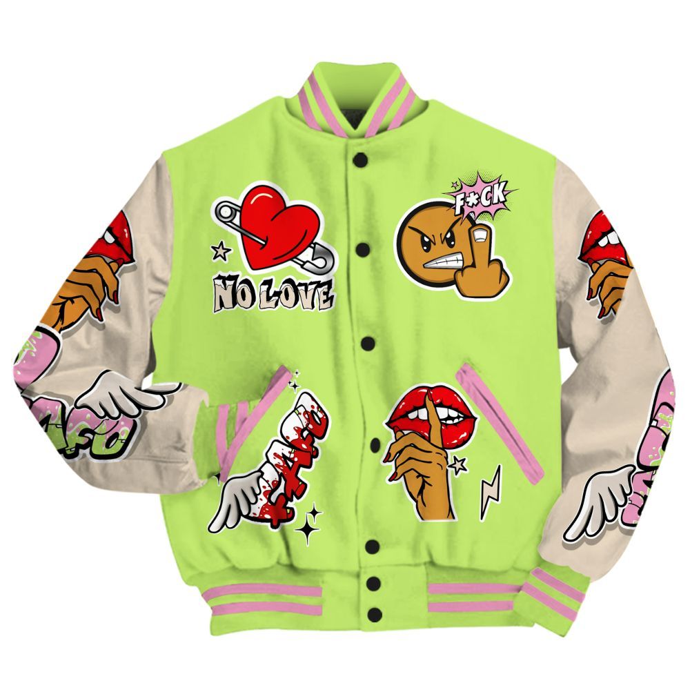 Varsity Jacket To Match Jack Black Night Silver - FK Around Find Out All Over Print