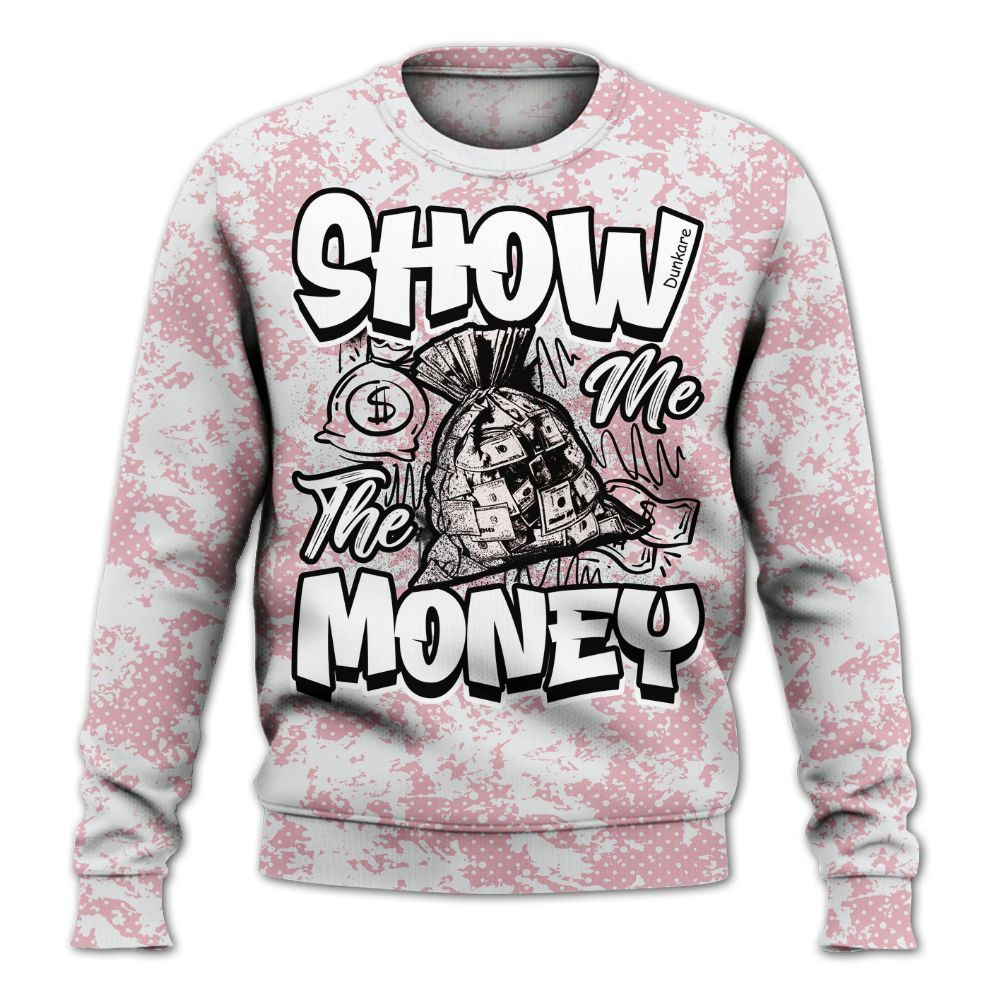 Sweatshirt To Match Air Max DN Pink Foam - Show Me The Money Retro All Over Print