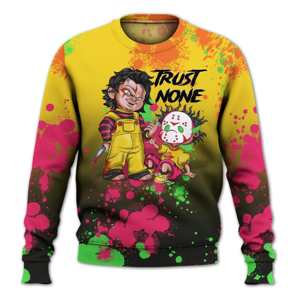 Sweatshirt To Match Max 95 Woven Multi - Trust No One Scary All Over Print