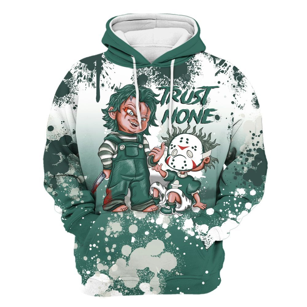 Hoodie To Match RM Oxidized Green 4s - Trust No One Scary All Over Print