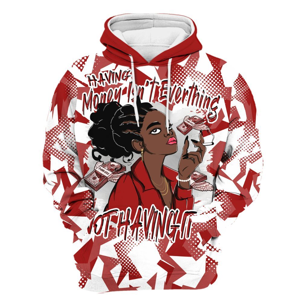 Hoodie To Match Red Taxi 12s - Having Money Isn't Everthing Retro Red Taxi 12s Outfit All Over Print