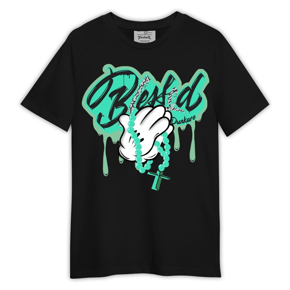 Shirt To Match Shirt Streetwear God Blessed Drip, 3 Green Glow T-- To Match Sneaker Black Green Glow 3s Graphic Tee NCT