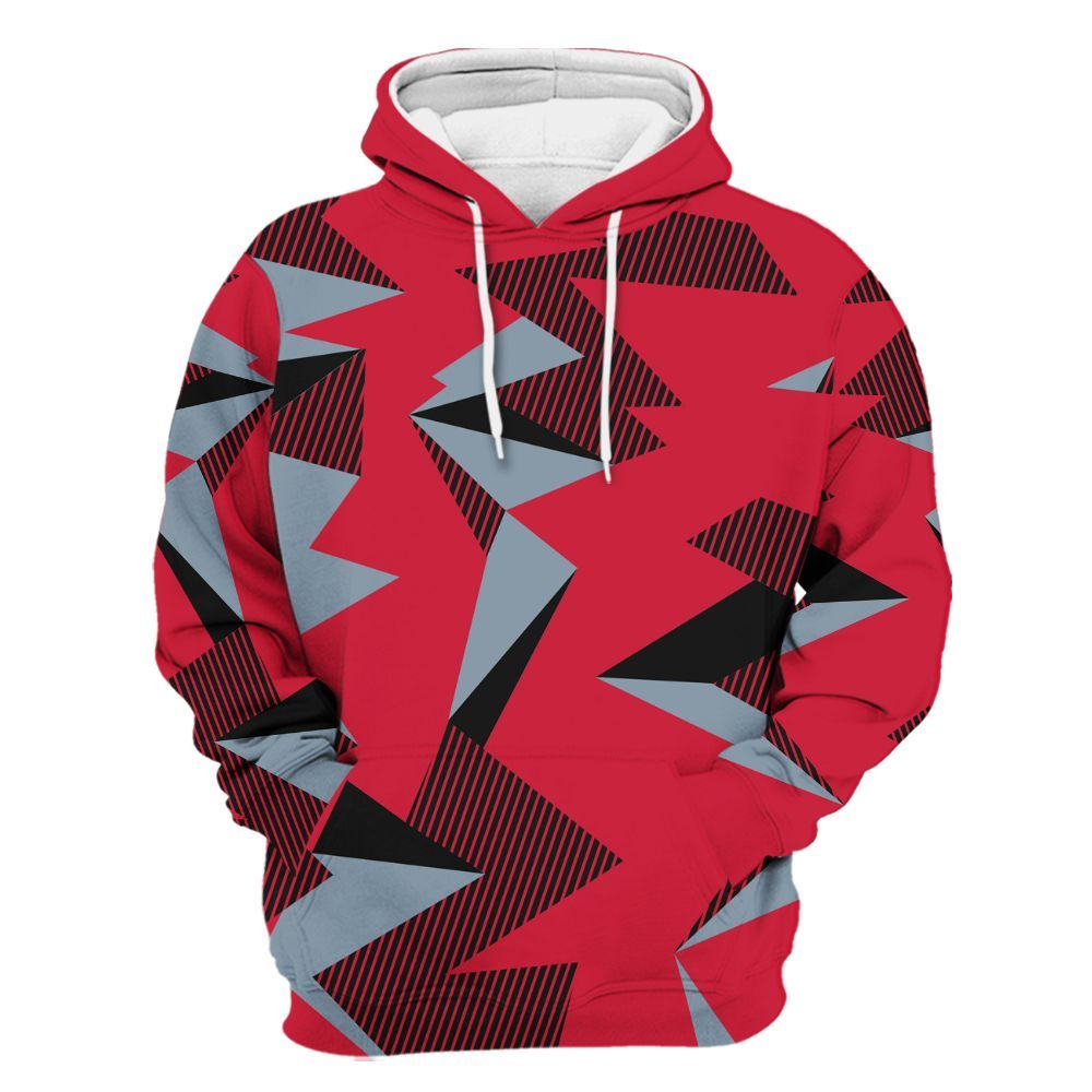 Hoodie To Match Retro Infrared Salesman 6s - Geometric Camouflage Pattern All Over Print