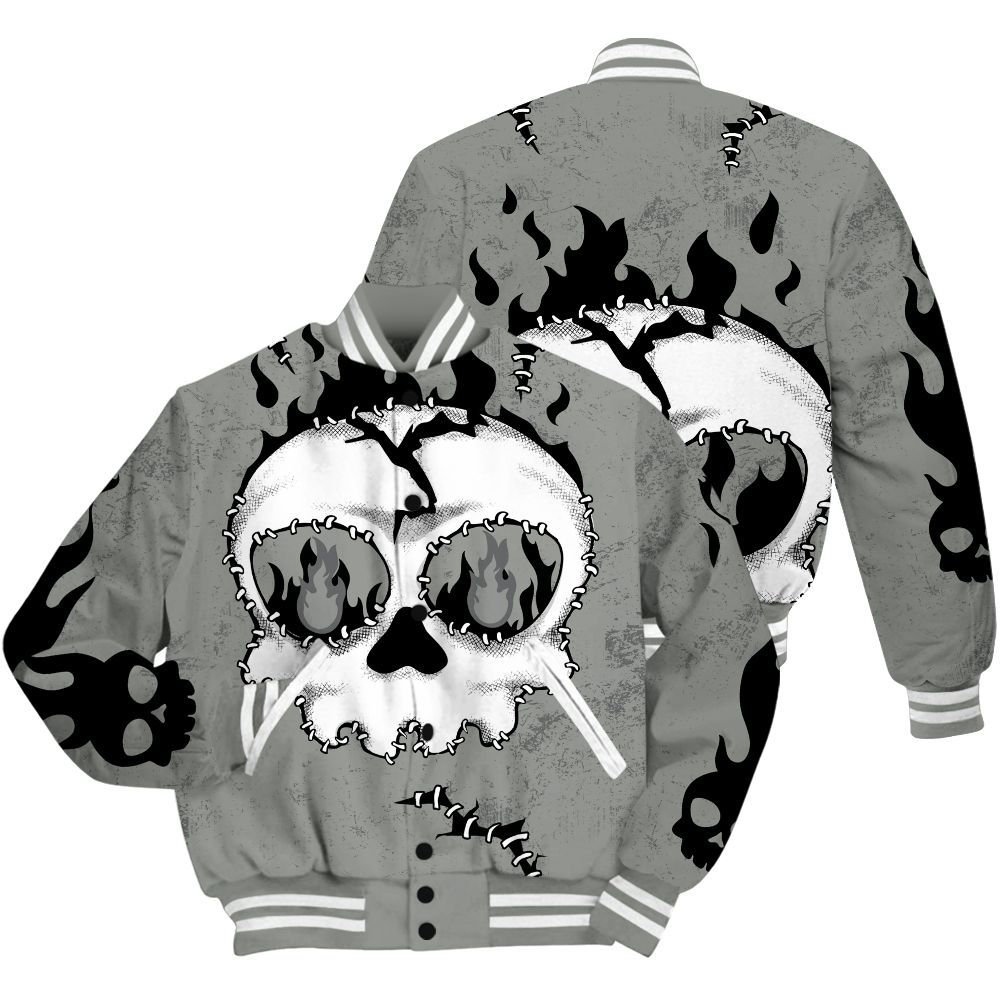 Varsity Jacket To Match Paris Olympics 4s Shirt, Cracked Skull Stitches All Over Print