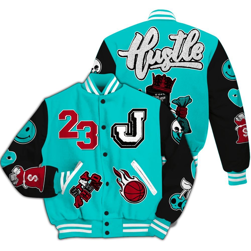 Varsity Jacket To Match Air Griffey Max 1 Freshwater - Hustles Money Number 23 All Over Print