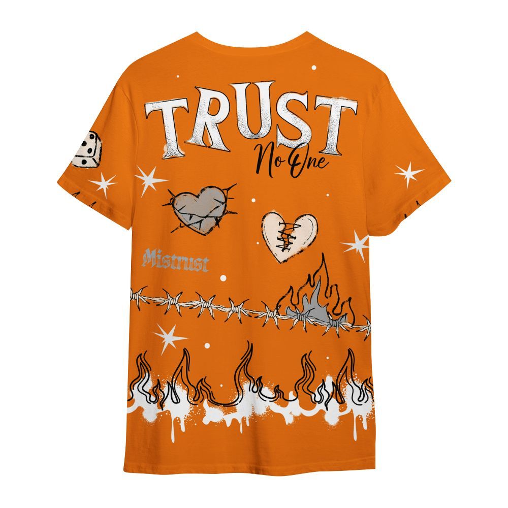 Shirt To Match Orange Citrus 3s - Trust No One Snake-Bite Doodle Crayon All Over Print