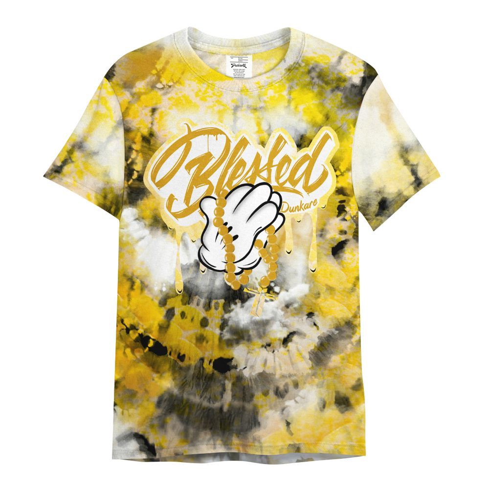 Shirt To Match Low Yellow Python 11s - God Blessed Tie Dye All Over Print