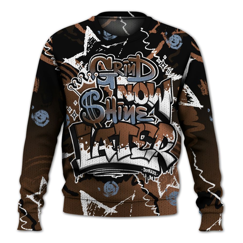 Knitted Sweater To Match Air Foamposite Metallic Copper - Grind Shine Later Drip