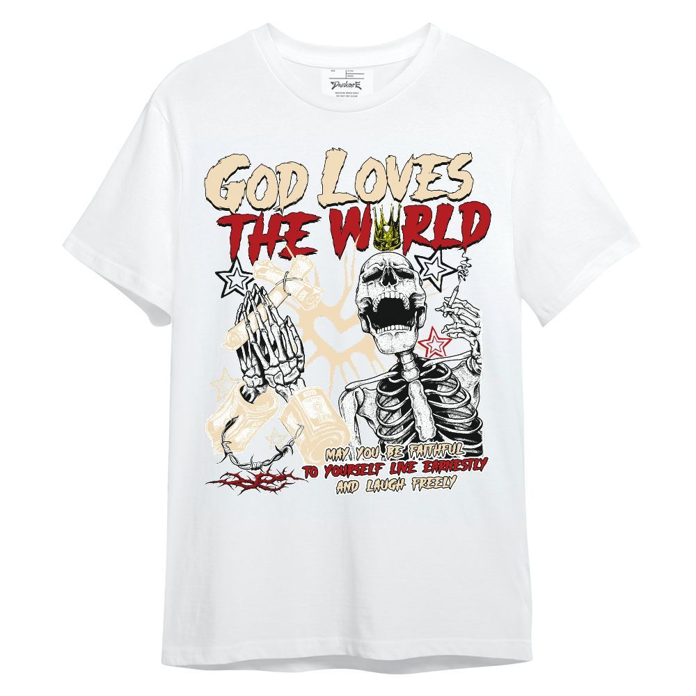 Shirt To Match Dunk Low Strawberry Waffle - God Loves The World Unisex Shirt