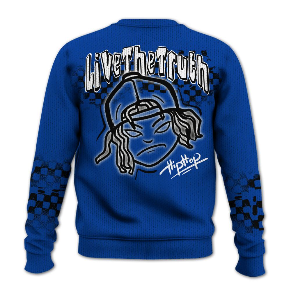 Knitted Sweater To Match Hyper Royal 12s - Feel Life Street Style