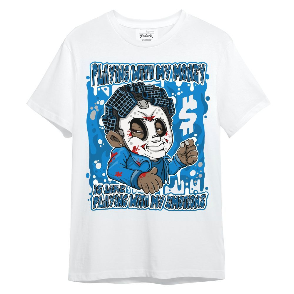 Shirt To Match Military Blue 4s - Playing With My Money Graphic Unisex Shirt