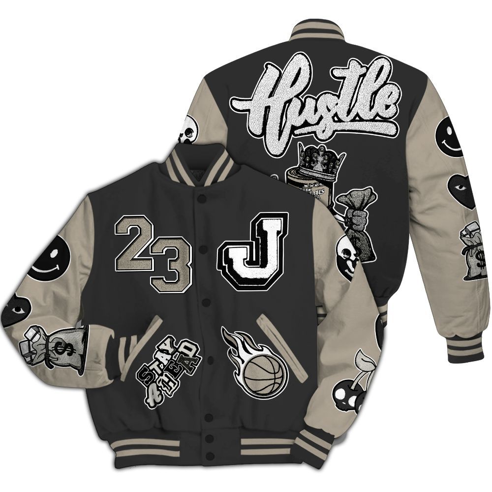 Varsity Jacket To Match RM Light Bone 4s - Hustles Money Number 23 All Over Print