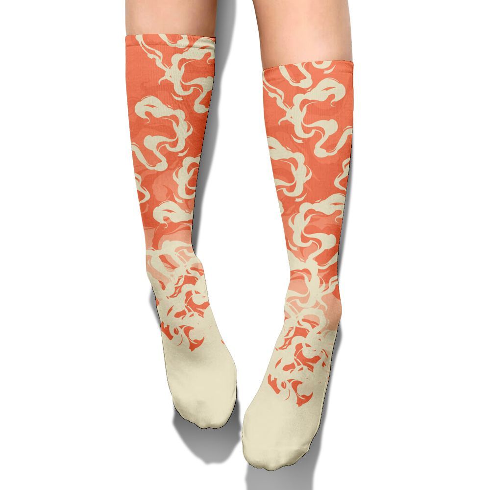 Sock To Match DJ Khaled Crimson Bliss 5s - Color Smoke Graphic