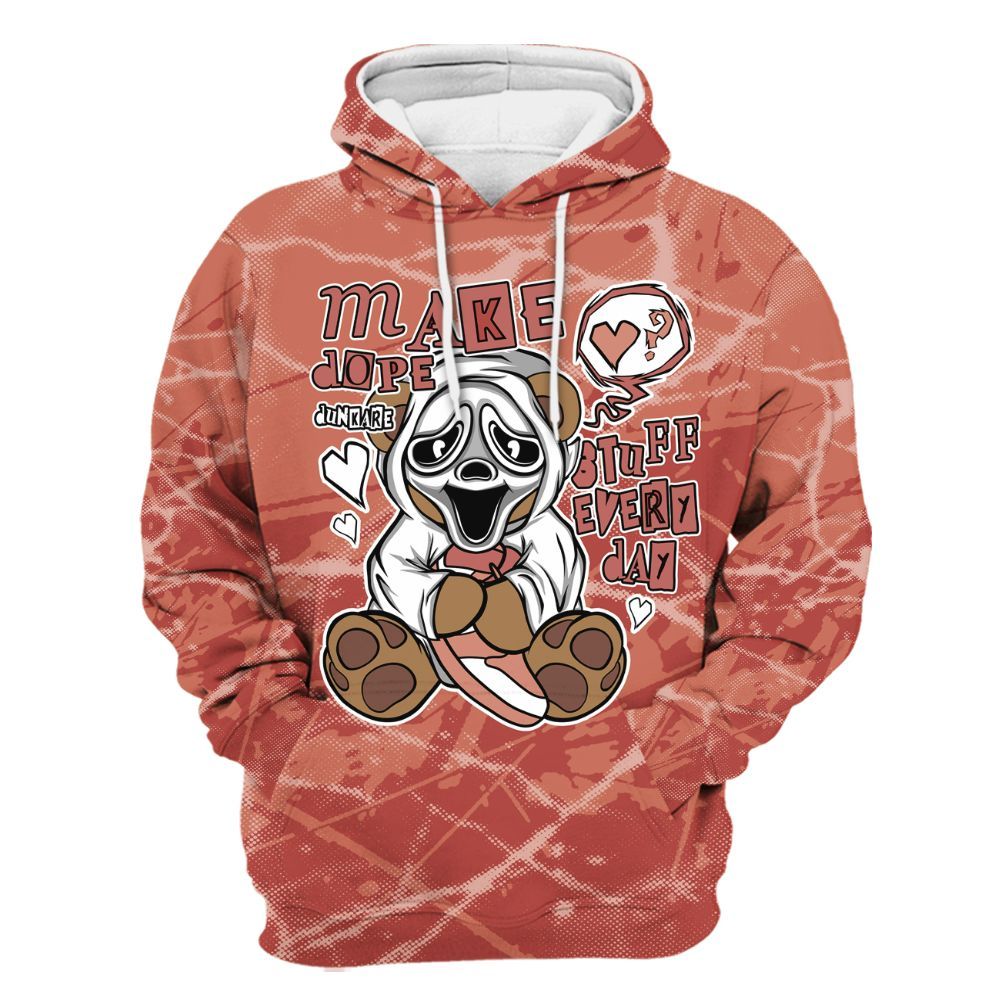 Hoodie To Match Dune Red 13s - Make Dopes Bear Profound All Over Print